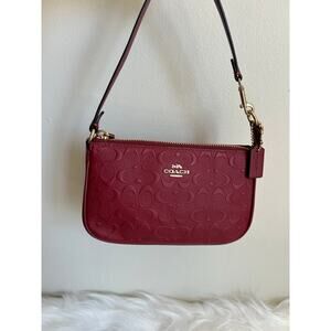 Coach Nolita 19 In Signature Leather Gold/Red